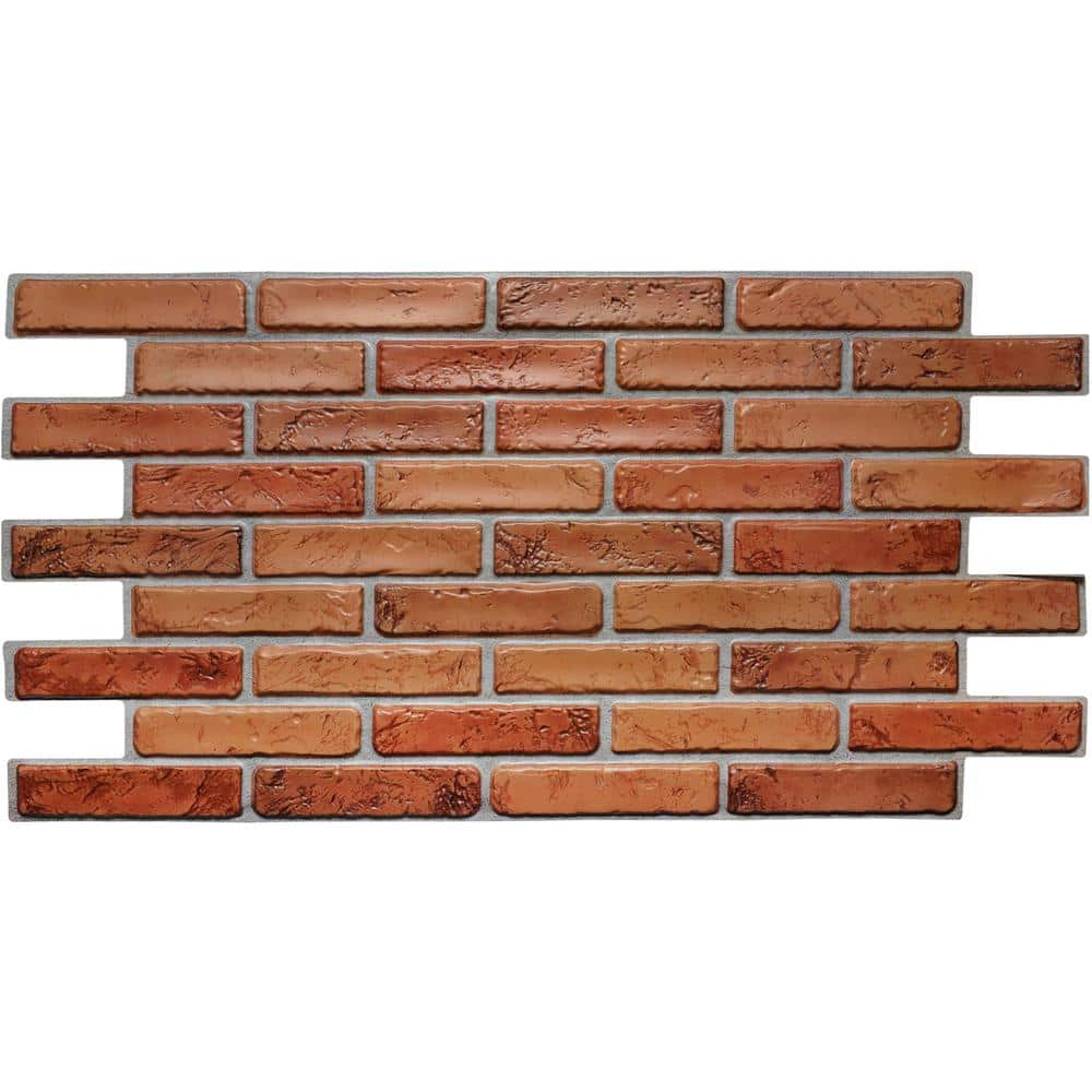 Dundee Deco 3D Falkirk Retro 1/100 in. 38 in. 20 in. Faux Bricks PVC Decorative Wall Paneling (4)