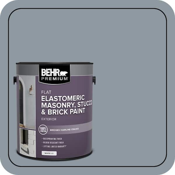 BEHR PREMIUM 1 gal. #N490-4 Teton Blue Elastomeric Masonry, Stucco and Brick Exterior Paint (2)