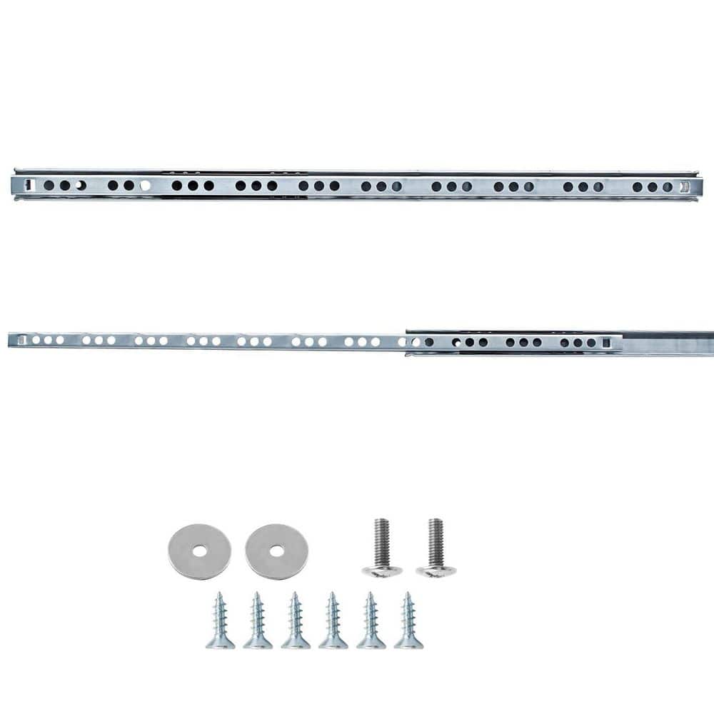 LAIFUCAM 13.5 in. Metal Ball Bearing Side Mount Heavy Duty Drawer Slides Two Way Extension Rail 2 Pieces for Cabinets (2)