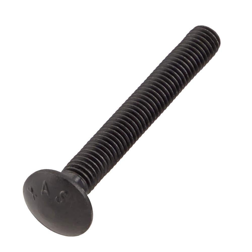 DECKMATE 3/8 in.-16 x 3 in. Black Deck Exterior Carriage Bolt (25-Pack) (3)