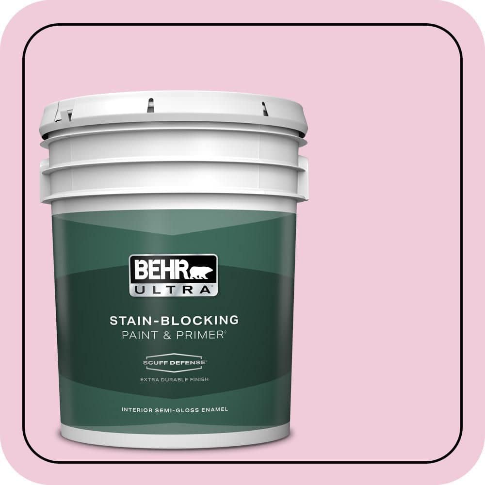 BEHR ULTRA 5 gal. #P130-1 Piggy Bank Extra Durable Semi-Gloss Enamel Interior Paint & Primer