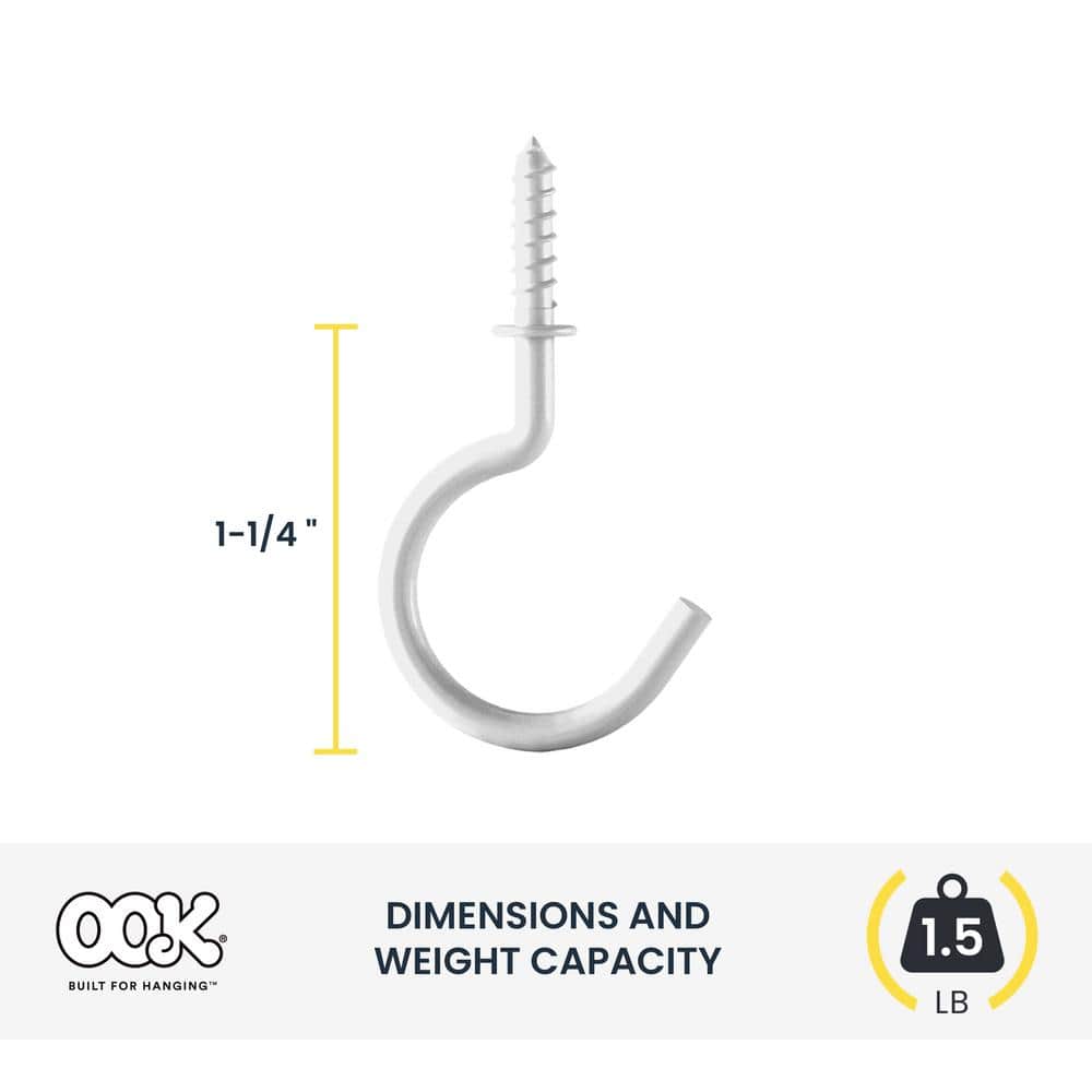 40-Pack 1-1/4 in. White Cup Hook (2)