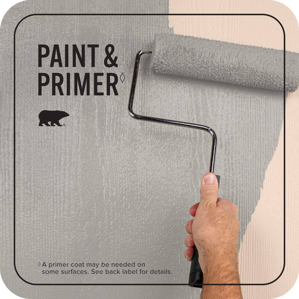 BEHR PREMIUM PLUS 1 qt. #T17-09 Laid Back Gray Satin Enamel Exterior Paint & Primer (3)