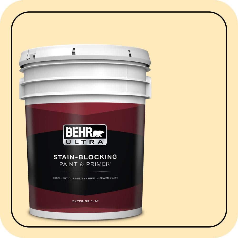 BEHR ULTRA 5 gal. #P270-2 September Morning Flat Exterior Paint & Primer