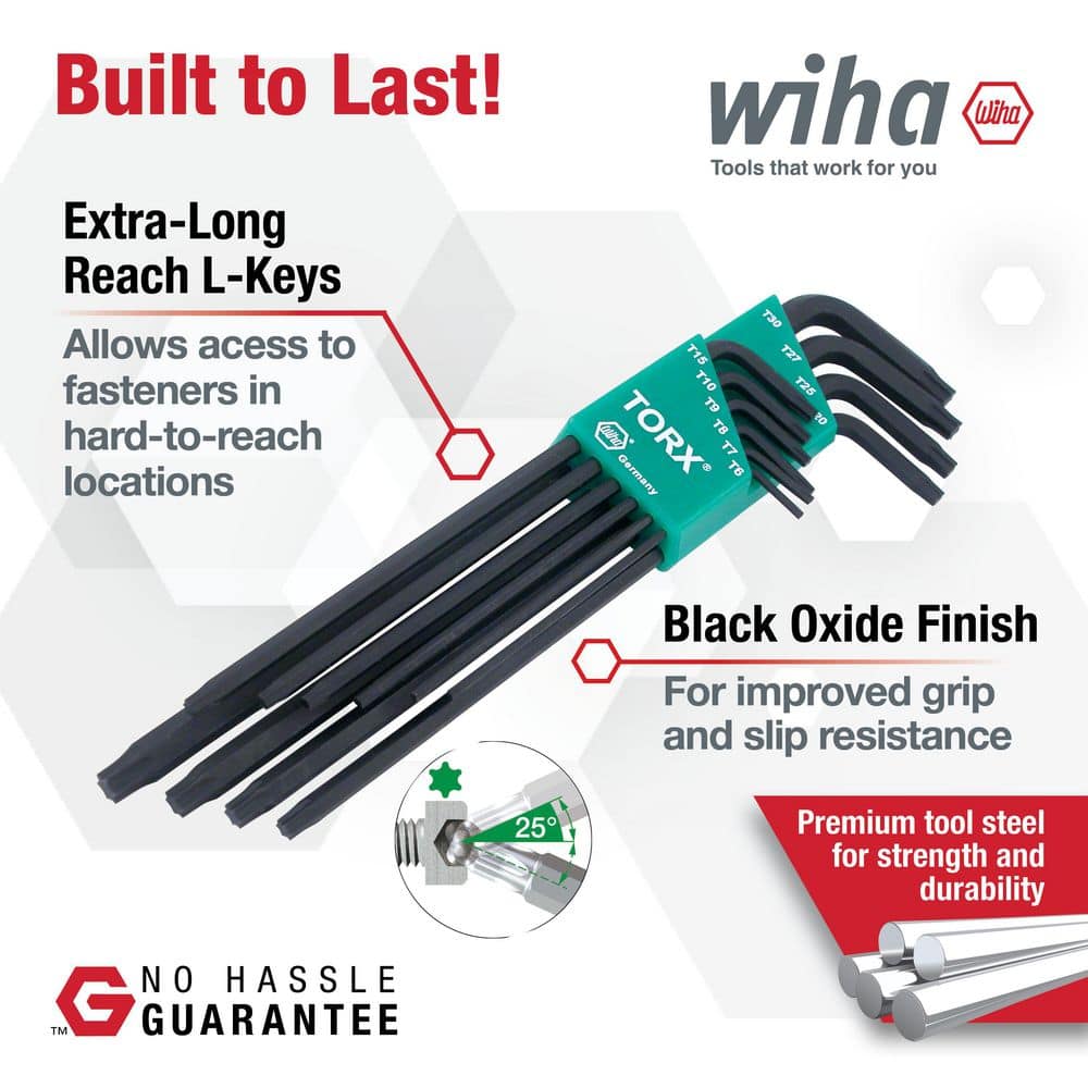 Wiha Torx Long Arm L-Key Set (10-Piece) (2)