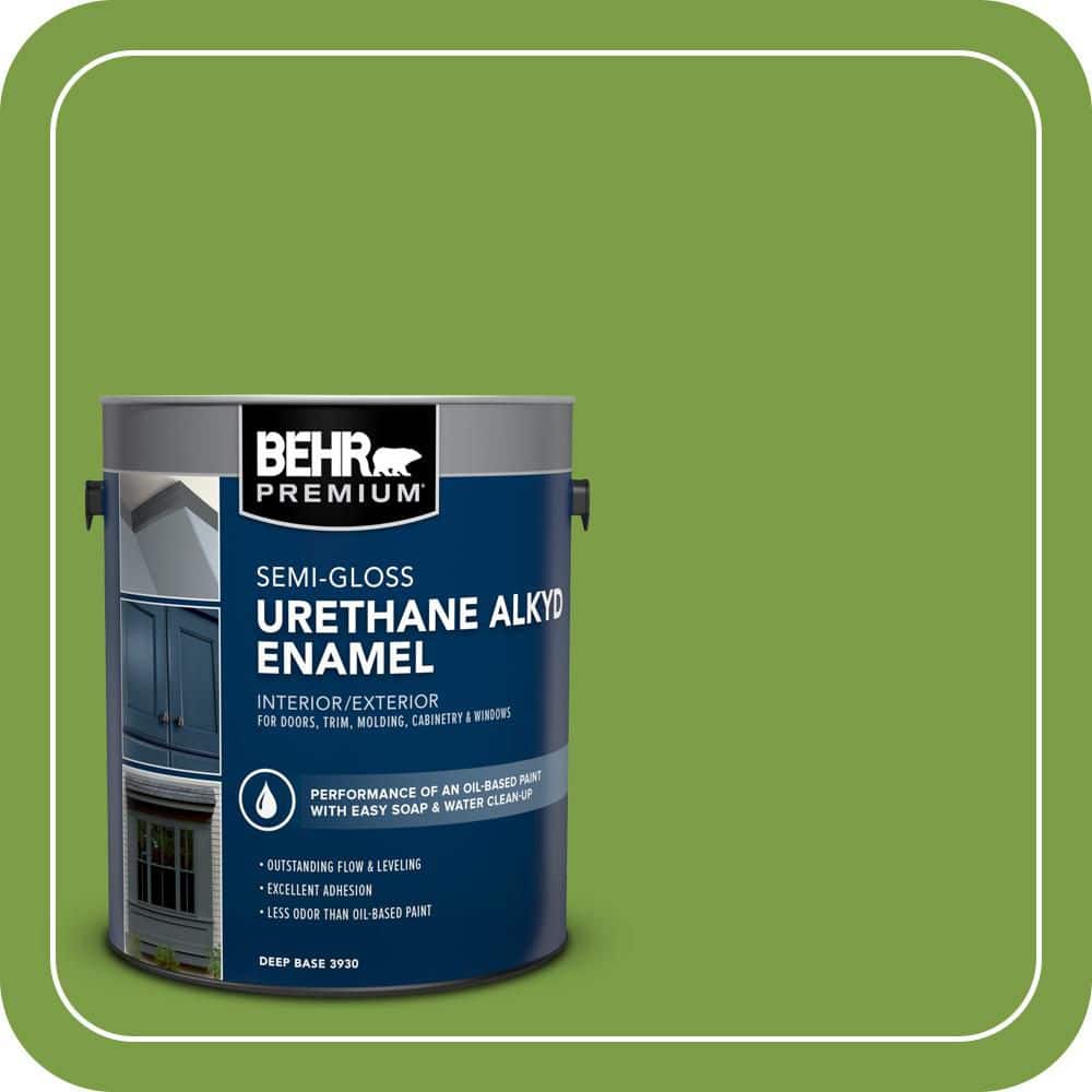 BEHR PREMIUM 1 gal. #420B-7 Pepper Grass Urethane Alkyd Semi-Gloss Enamel Interior/Exterior Paint