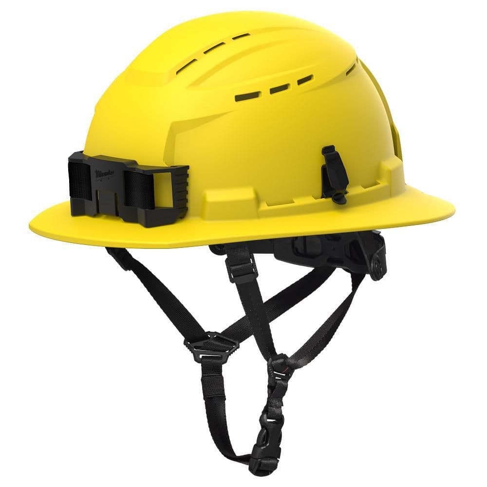 Milwaukee BOLT Yellow Type 2 Class C Full Brim Vented Safety Helmet