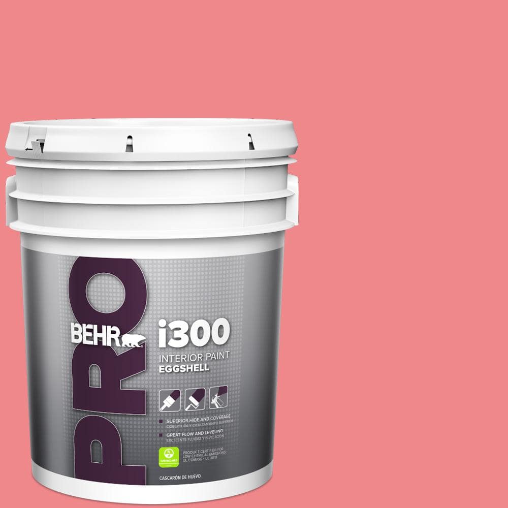 BEHR PRO 5 gal. #140B-5 Flamingo Dream Eggshell Interior Paint