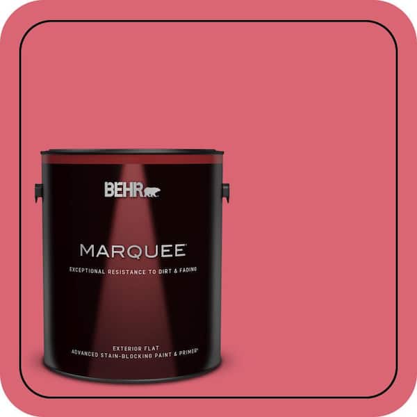 BEHR MARQUEE 1 Gal. #P150-5A Strawberry Taffy Flat Exterior Paint and Primer (2)