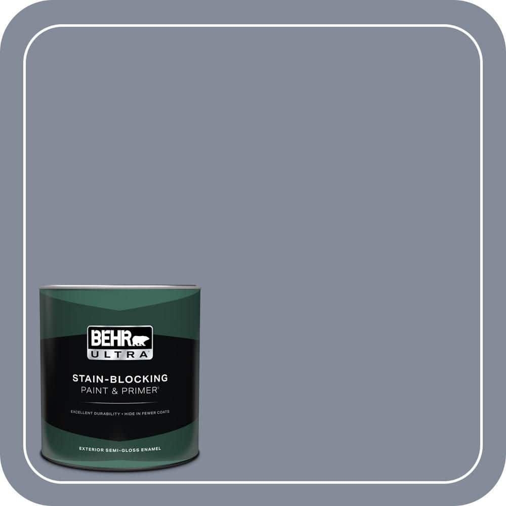 BEHR ULTRA 1 qt. #PPU15-08 River Tour Semi-Gloss Enamel Exterior Paint & Primer
