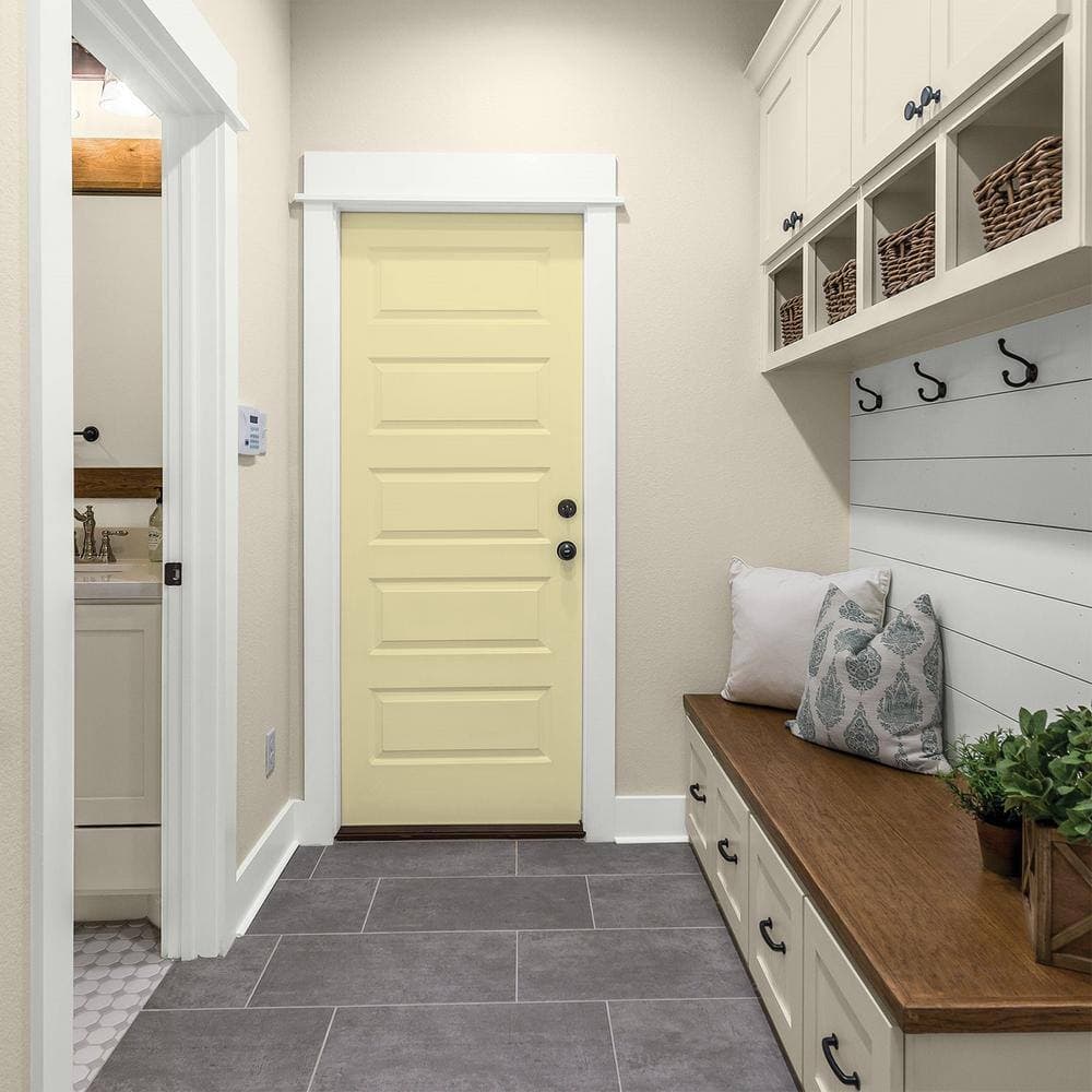 Glidden Premium 1 gal. PPG1109-2 Star Bright Semi-Gloss Interior Latex Paint (4)