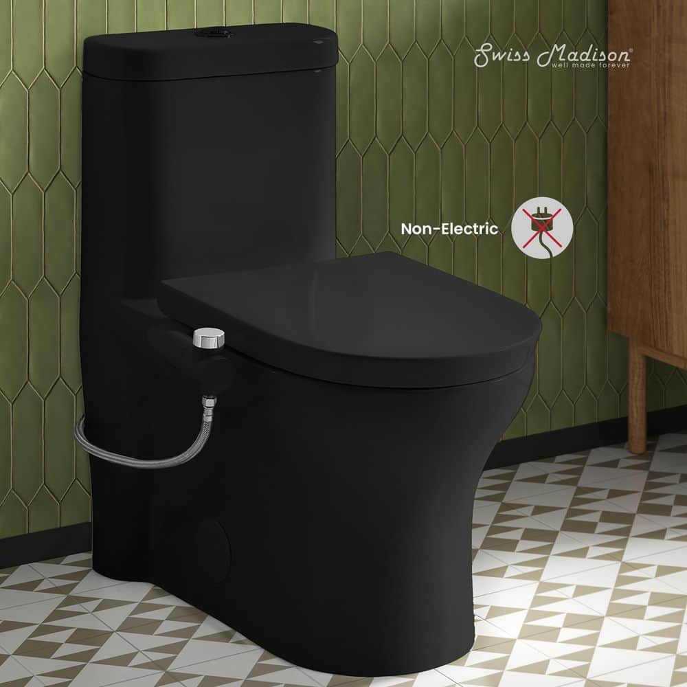 Swiss Madison Aqua Non-Electric Attachable Bidet System Bidet Attachment in Matte Black (2)