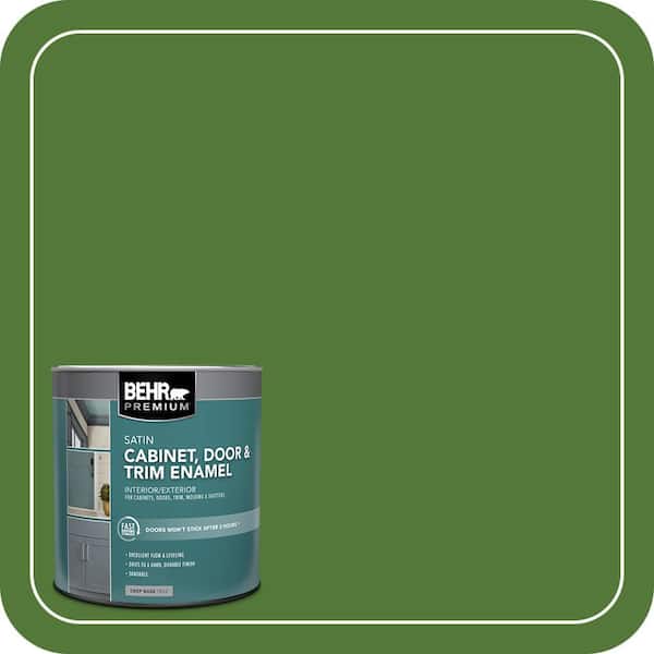 BEHR PREMIUM 1 qt. #P380-7 Luck of the Irish Satin Enamel Interior/Exterior Cabinet, Door & Trim Paint (2)