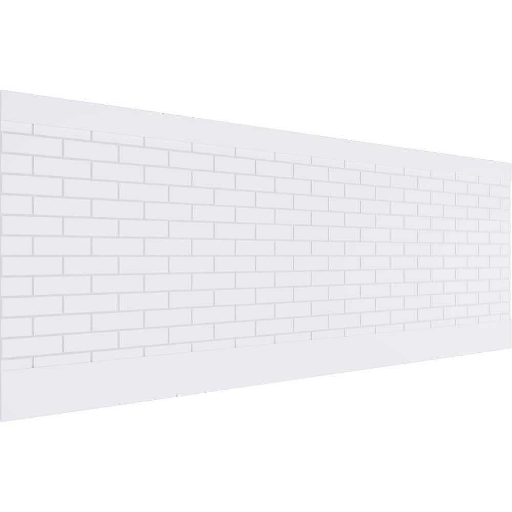 Ekena Millwork 36 in. H 94-1/2 in. W sq. Subway Brick PVC Wainscot Paneling Kit (1)