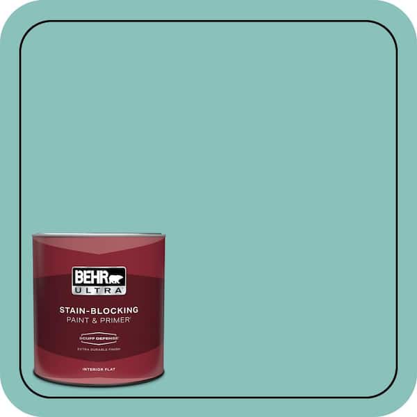 BEHR PREMIUM PLUS 1 gal. #M450-4 Undine Semi-Gloss Enamel Low Odor Interior Paint & Primer (4)