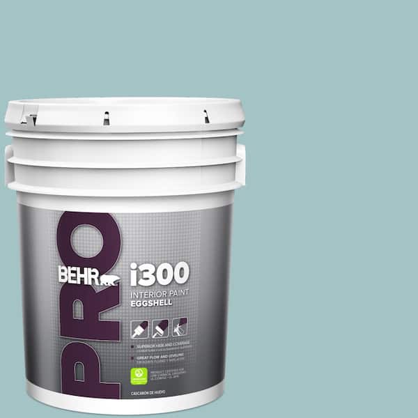 BEHR PRO 5 gal. #510E-3 Ocean Kiss Eggshell Interior Paint (2)