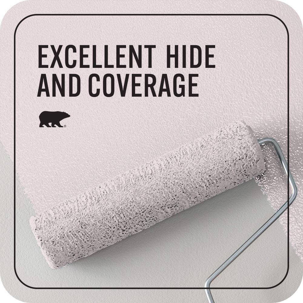 BEHR PREMIUM PLUS 1 qt. Home Decorators #HDC-CT-08 Pink Posey Flat EcoMix Plant-Based Interior Paint & Primer (2)