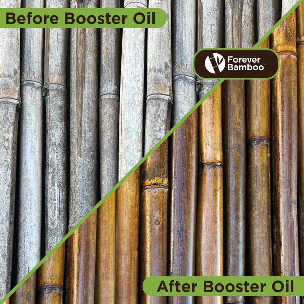 Forever Bamboo Booster Wood Oil Finish Eco-Friendly UV, Water-Resistant Bamboo Fences, Poles, Outdoor Furniture, 32 oz. (2)
