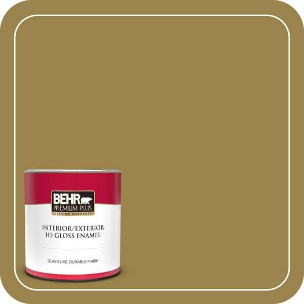 BEHR PREMIUM PLUS 1 qt. #T11-17 Wishing Troll Hi-Gloss Enamel Interior/Exterior Paint & Primer (2)