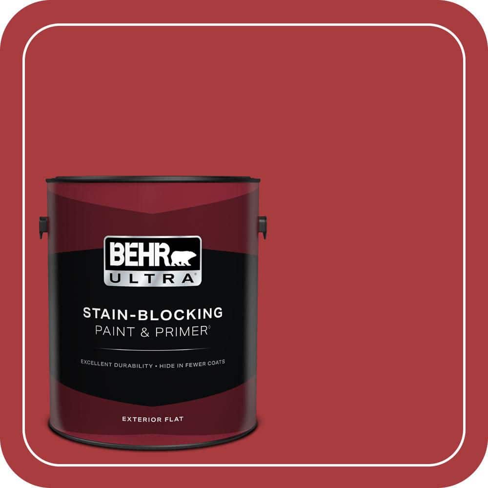 BEHR ULTRA 1 gal. #S-G-160 California Poppy Flat Exterior Paint & Primer