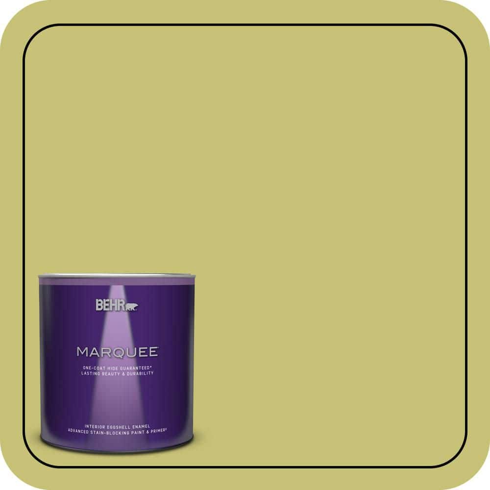 BEHR MARQUEE 1 qt. #PPU9-07 Fresh Sprout Eggshell Enamel Interior Paint & Primer