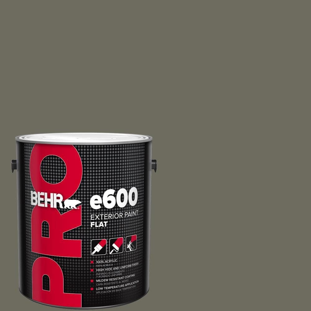 BEHR PRO 1 gal. #N370-6 Gladiator Gray Flat Exterior Paint (1)