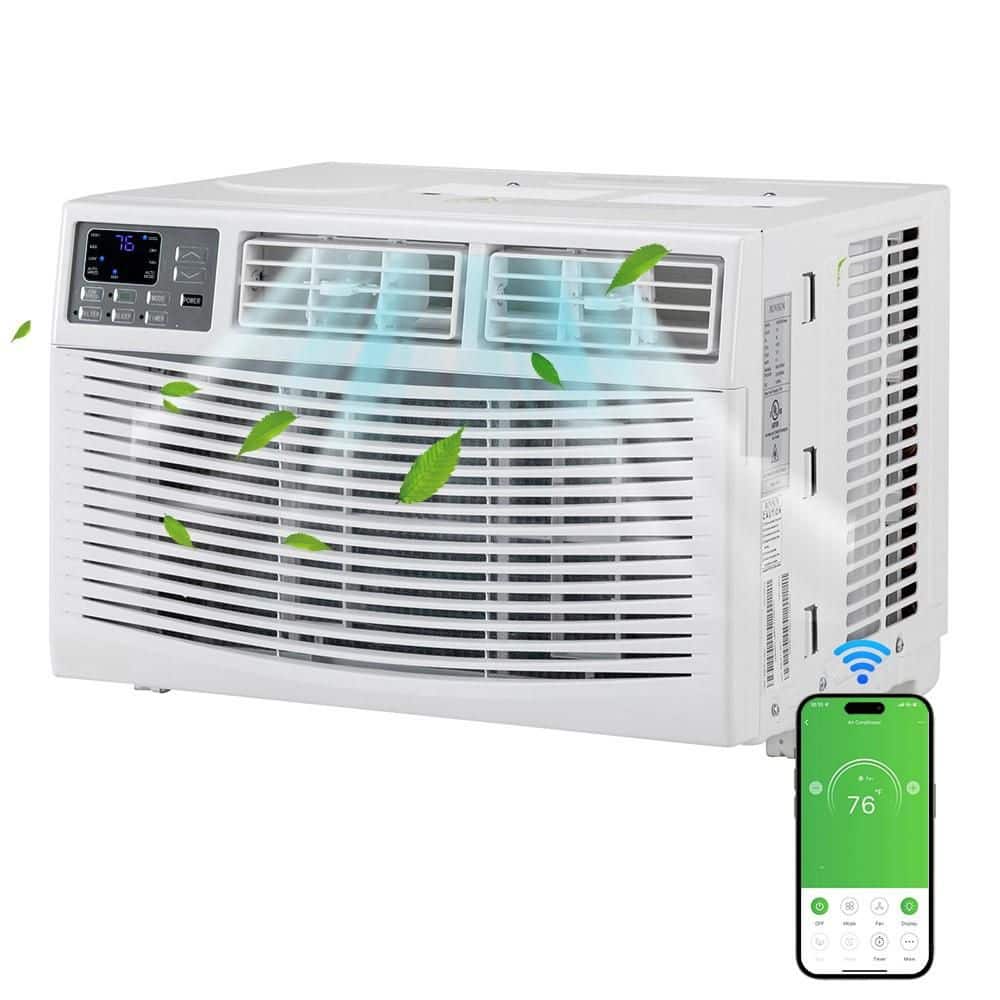 Karl home 10,000 BTU (DOE) BTU Window Air Conditioner Cools 450 sq. with Remote Control 115-Volt (3)
