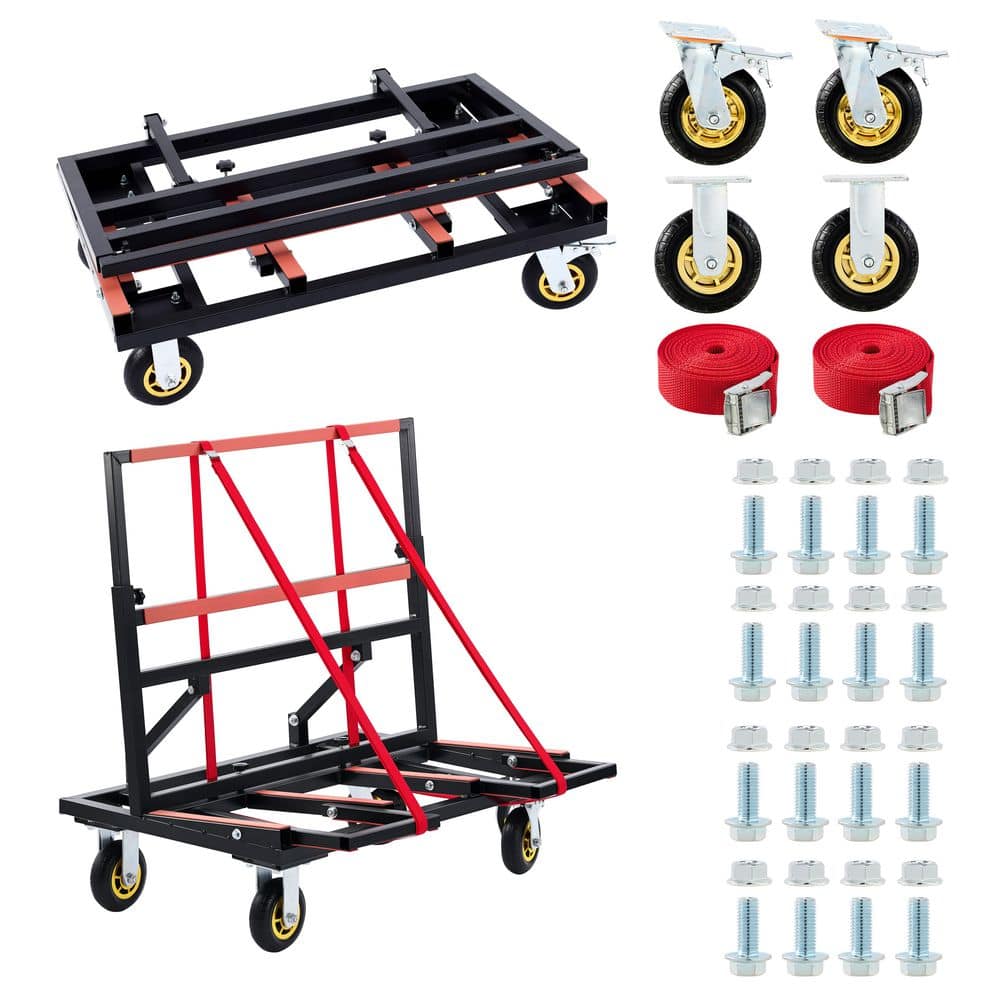 Tatayosi Folding Drywall Cart Dolly Portable Expandable Panel Cart, Maximum 2000 lbs. Load Capacity (1)