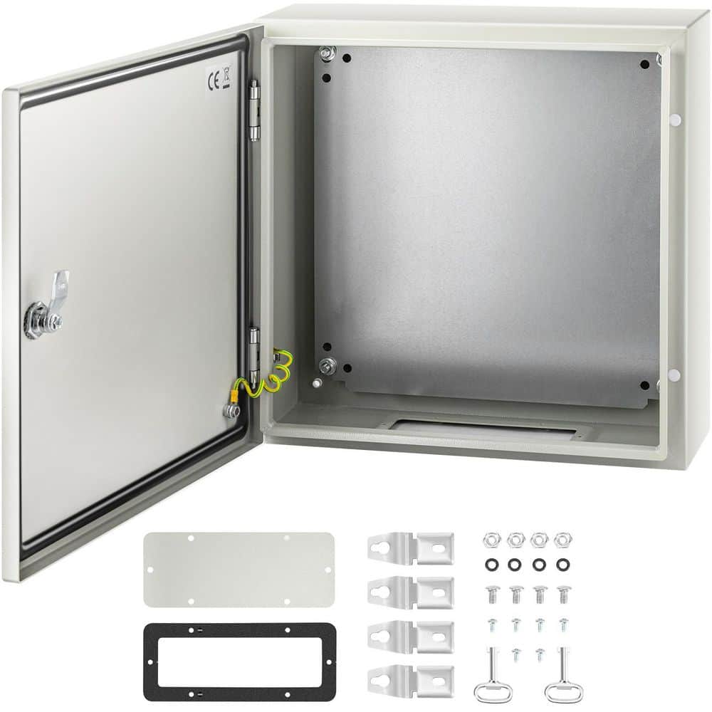 SVOPES 16 x 16 x 6 in. NEMA Steel Enclosure, IP66 Waterproof and Dustproof Electrical Box, with Mounting Plate, NEMA 4X, Steel (1)