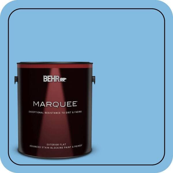 BEHR MARQUEE 1 gal. #560B-4 Enchanting Flat Exterior Paint & Primer (2)