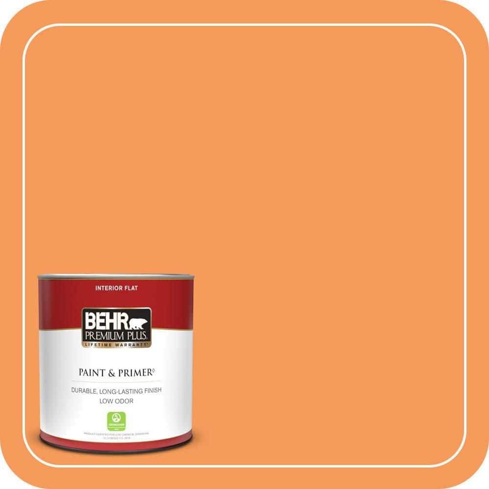 BEHR PREMIUM PLUS #260B-6 Blaze Orange Enamel Low Odor & Primer