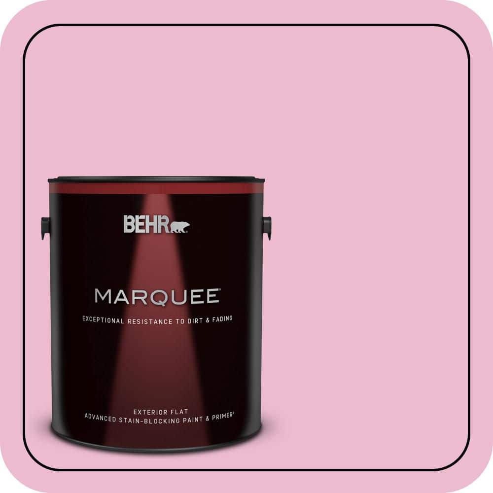 BEHR MARQUEE 1 gal. #P130-2A Dainty Pink Flat Exterior Paint & Primer