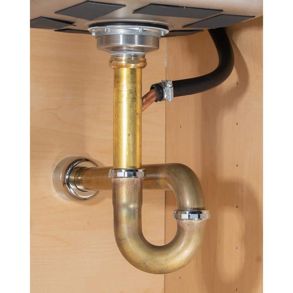 Oatey 1-1/2 in. x 12 in. 22-Gauge Brass Hi-Line Sink Drain Tailpiece Extension Tube with Nominal Sweat Branch (2)