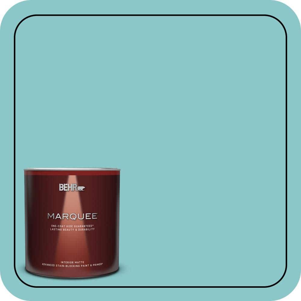 BEHR MARQUEE 1 qt. #510D-4 Embellished Blue Matte Interior Paint & Primer