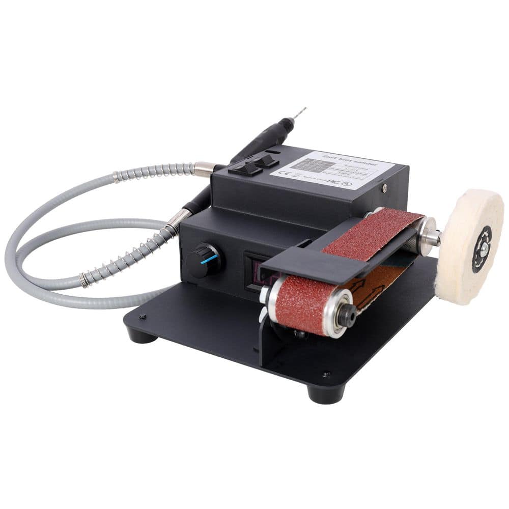 maocao hoom 2-in-1 Belt Sander, 350-Watts Dual Motor Rotary Tool Sand Belt, Mini Electric Belt Sander Desktop Polisher (1)