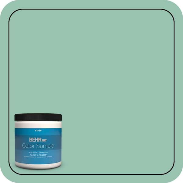 BEHR PREMIUM PLUS 1 gal. #M420-4 Jade Mountain Semi-Gloss Enamel Low Odor Interior Paint & Primer (3)