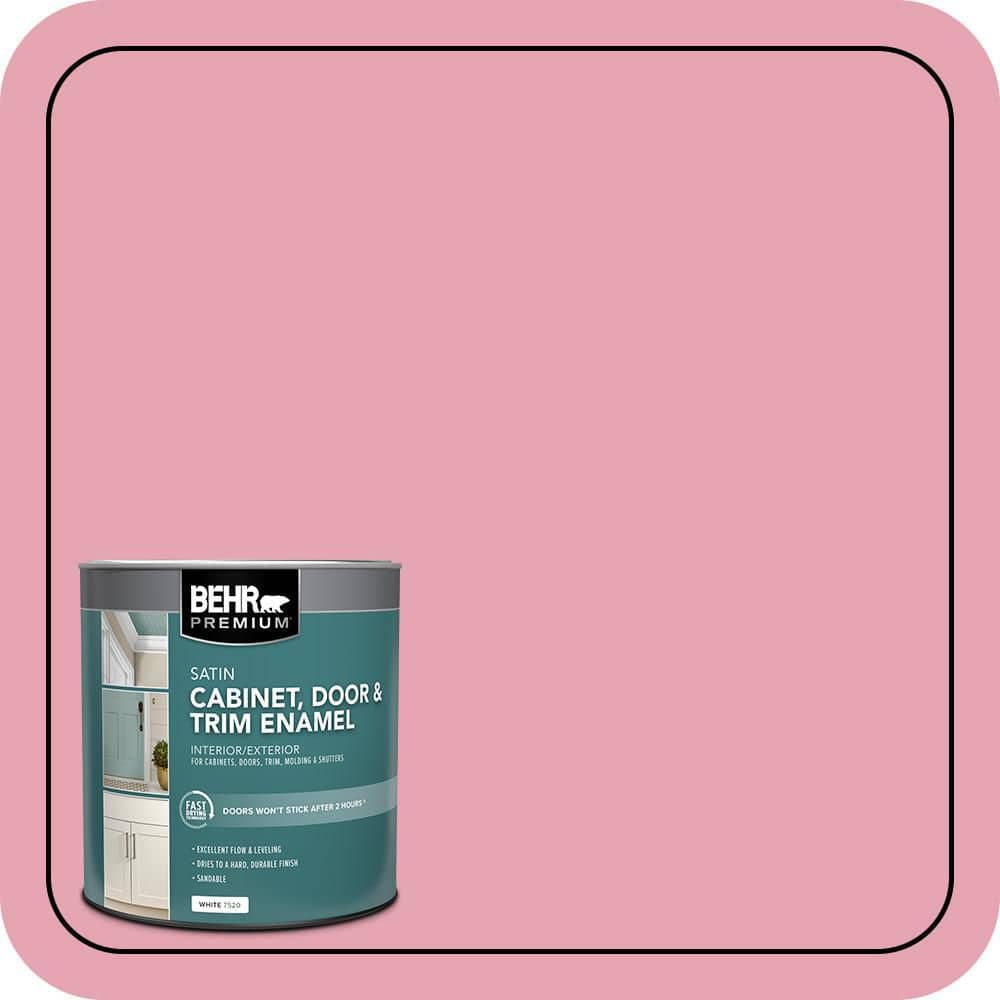 BEHR PREMIUM 1 qt. #P140-3 Love At First Sight Satin Enamel Interior/Exterior Cabinet, Door & Trim Paint (1)