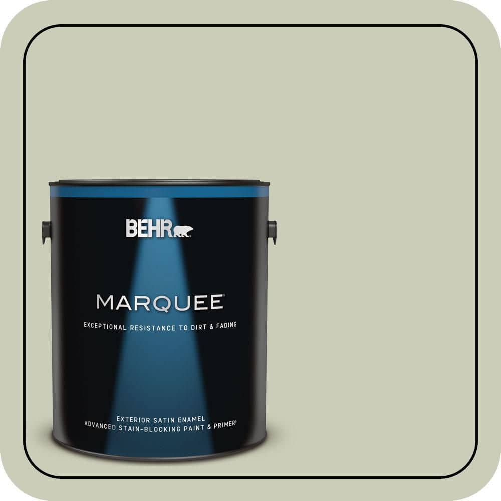 BEHR MARQUEE 1 gal. #S380-2 Morning Zen Satin Enamel Exterior Paint & Primer