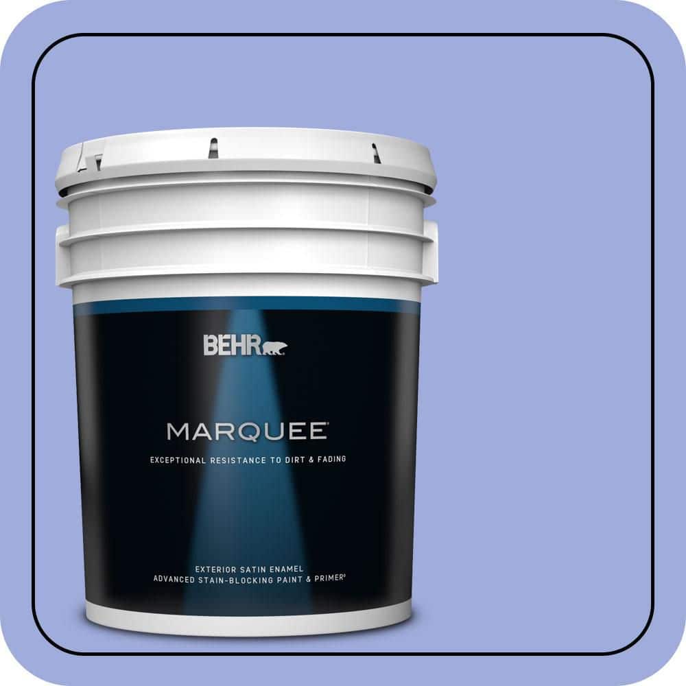 BEHR MARQUEE 5 gal. #P540-4 Lavender Sky Satin Enamel Exterior Paint & Primer
