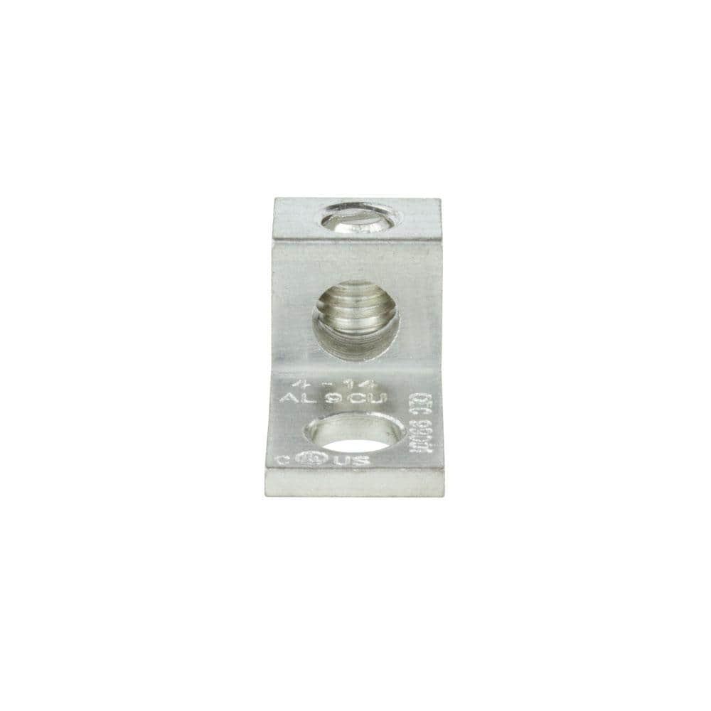 Commercial Electric 14 AWG to 4 AWG Dual Rated Mechanical Lug with 1 Conductor and 1 Hole Mount (2-Pack) (1)