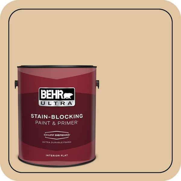 BEHR PREMIUM PLUS #320E-3 Riviera Sand Flat Low Odor & Primer (4)