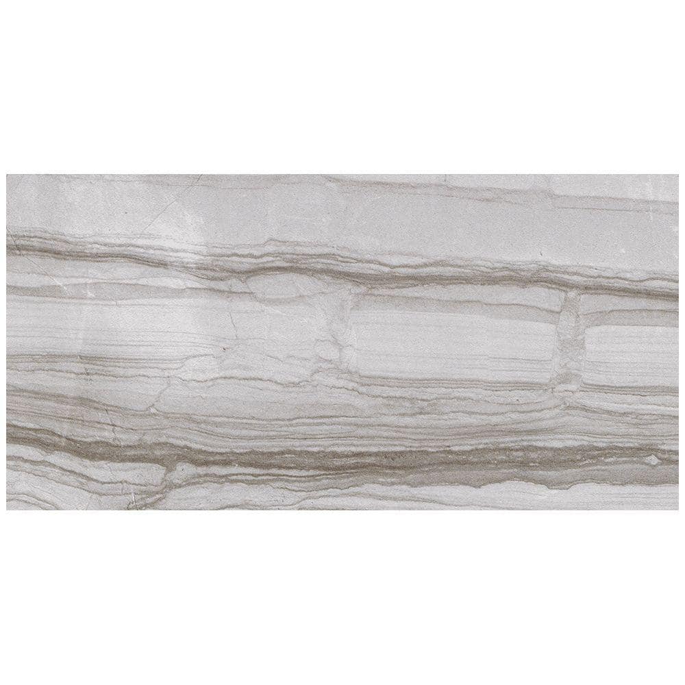 Marazzi VitaElegante Grigio 12 in. x 24 in. Porcelain Floor and Wall Tile