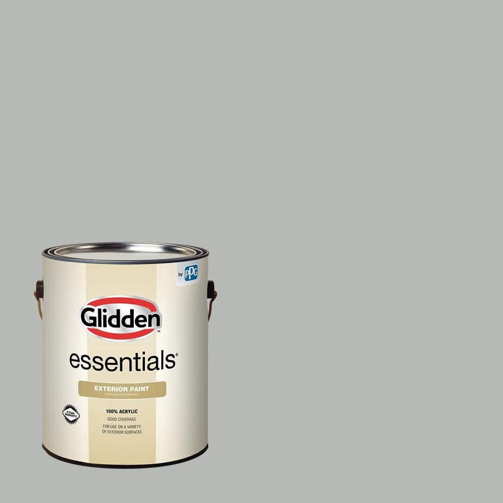 Glidden Essentials 1 gal. PPG1009-4 Gray Stone Flat Exterior Paint