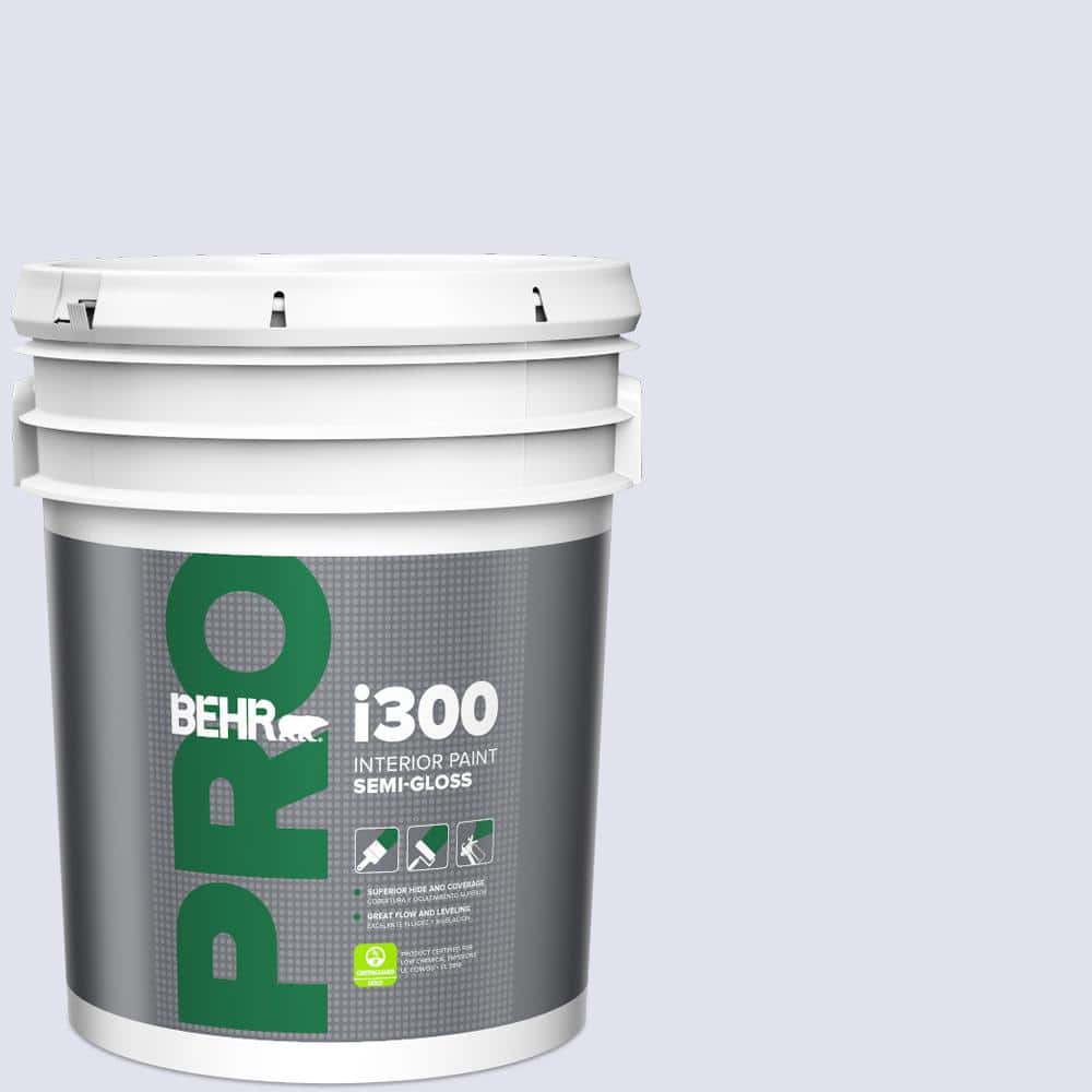 BEHR PRO 5 gal. #M550-1 White Lavender Semi-Gloss Interior Paint
