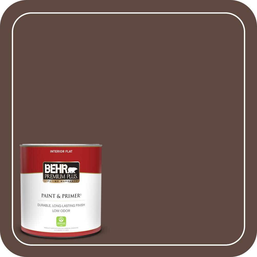 BEHR PREMIUM PLUS #N150-7 Chocolate Therapy Enamel Low Odor & Primer (1)