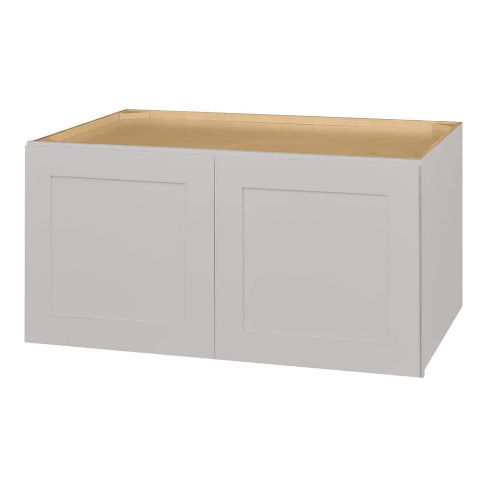 Hampton Bay Avondale 36 in. W x 24 in. D x 18 in. H Ready to Assemble Plywood Shaker Wall Bridge Kitchen Cabinet in Dove Gray