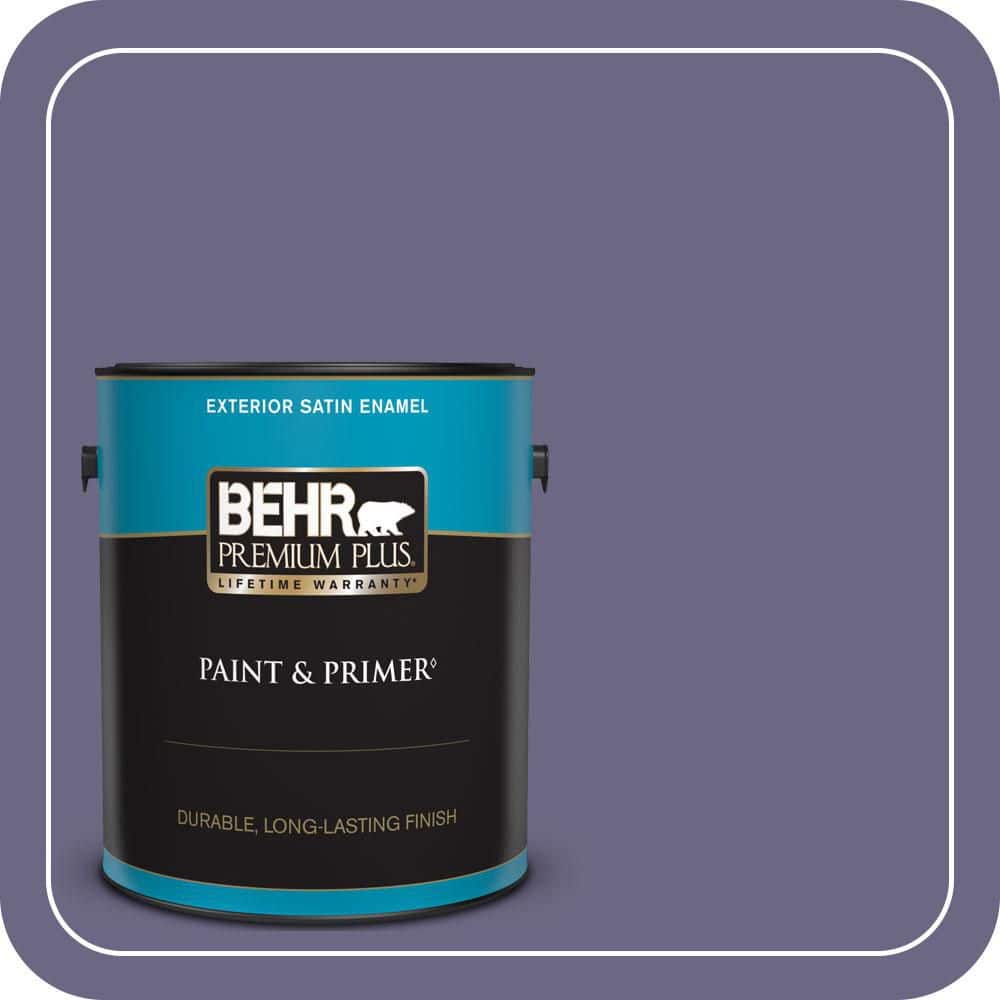 BEHR PREMIUM PLUS 1 gal. #PPU16-18 Hyacinth Arbor Satin Enamel Exterior Paint & Primer