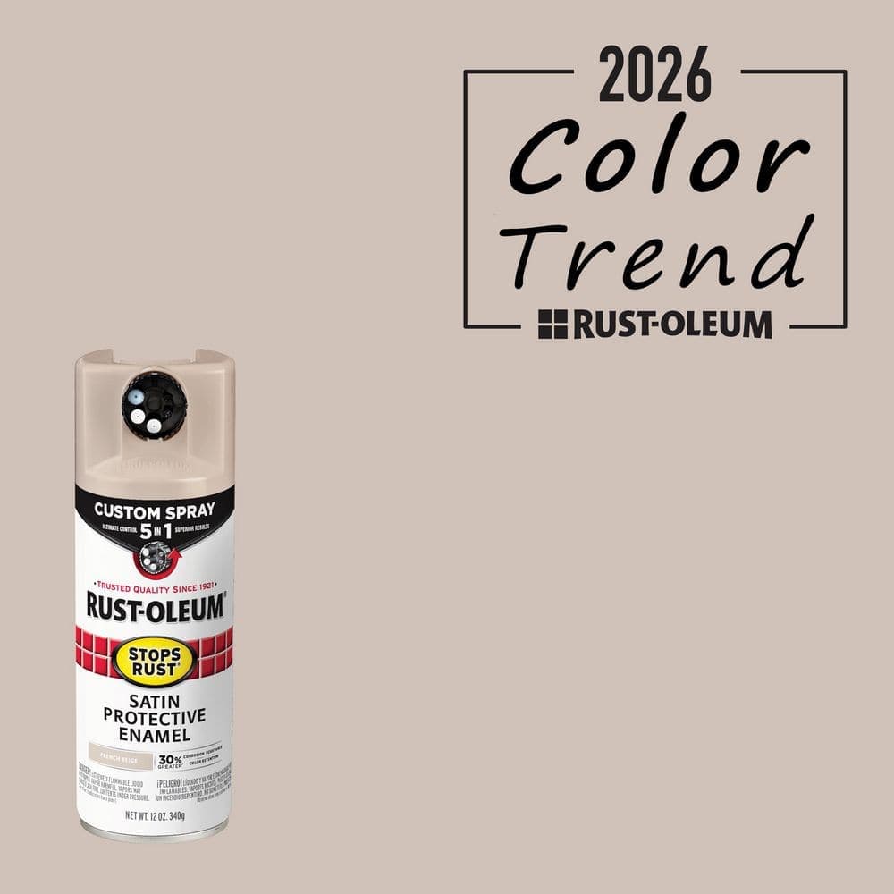 Rust-Oleum Stops Rust 12 oz. Custom Spray 5-in-1 Satin French Beige Spray Paint