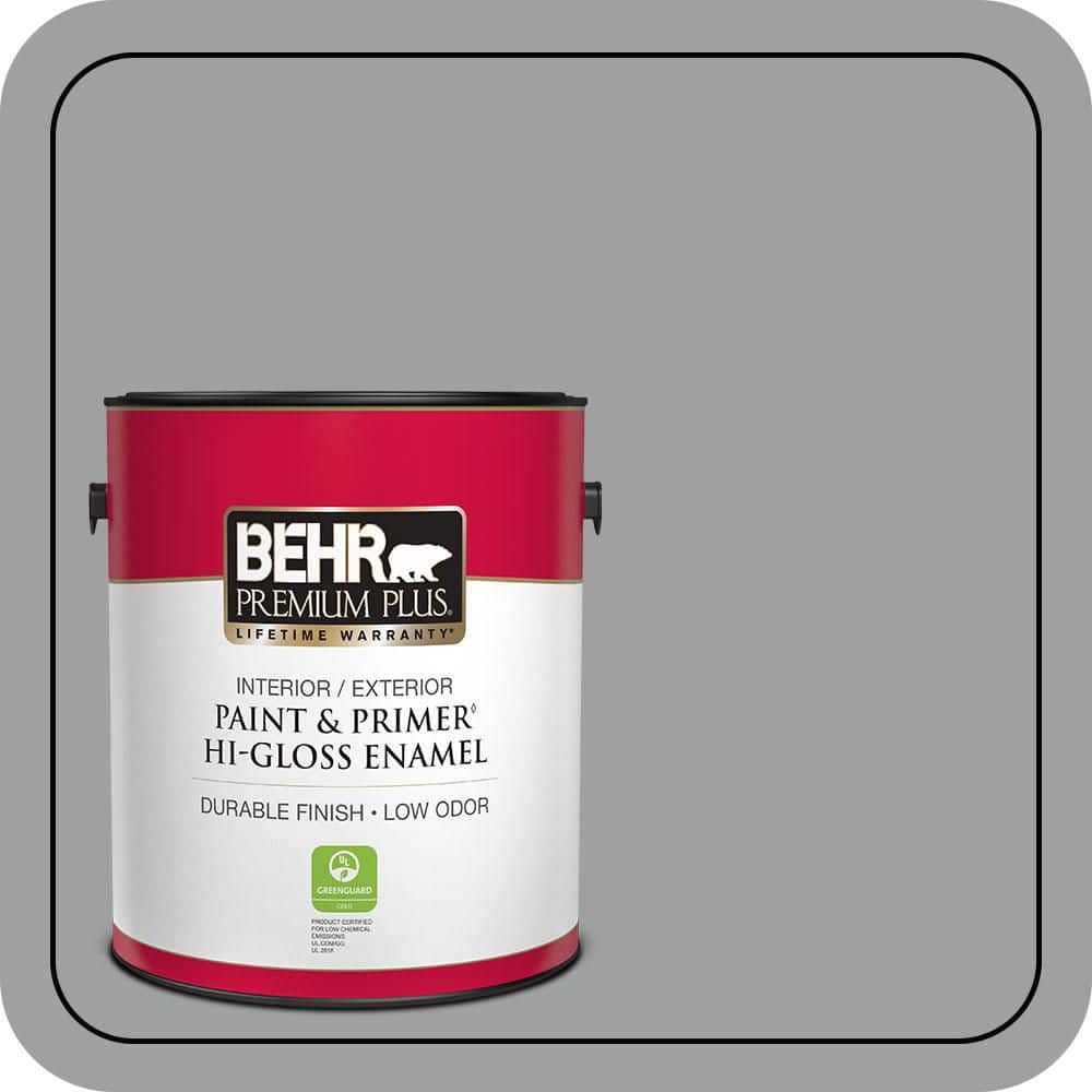 BEHR PREMIUM PLUS 1 gal. #N460-4 Cosmic Quest Hi-Gloss Enamel Interior/Exterior Paint & Primer