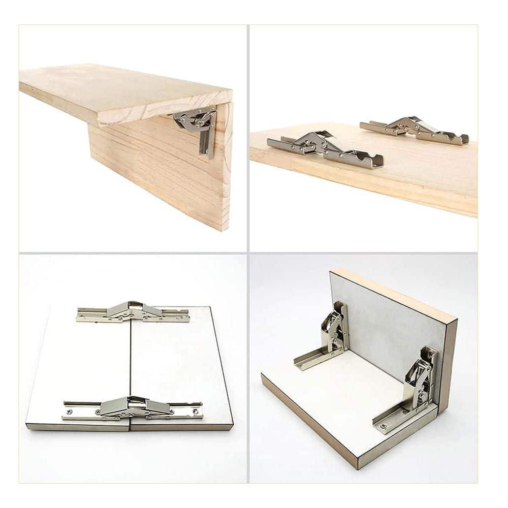 Numhew 4-Pieces 90° Folding HingesHard Closing Hinges for Cabinet Upgrades-Easy to Install Concealed Hinges (3)